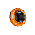 Funn mountain bike components - NOS Air Fork Valve Cap F-Type Orange in a white background.