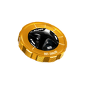 Funn mountain bike components - NOS Air Fork Valve Cap RS-Type Gold in a white background.