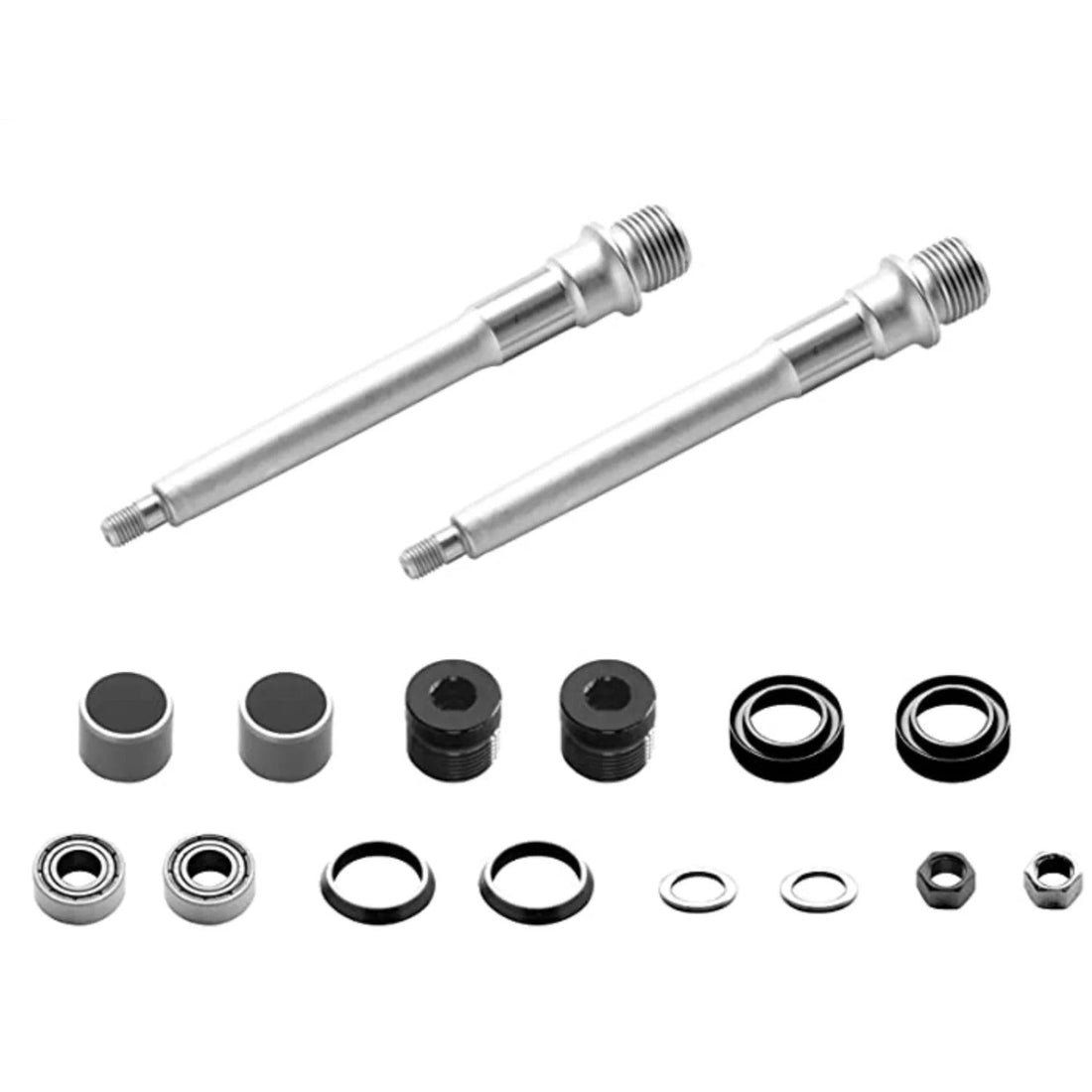 Funn mountain bike components - Pedal Axle Replacement Kit Funndamental in a white background.