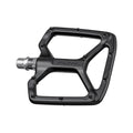 Funn mountain bike components - Python Flat Pedals Black in a white background.