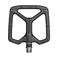 Funn mountain bike components - Python Flat Pedals Black in a white background.