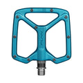 Funn mountain bike components - Python Flat Pedals Turquoise in a white background.