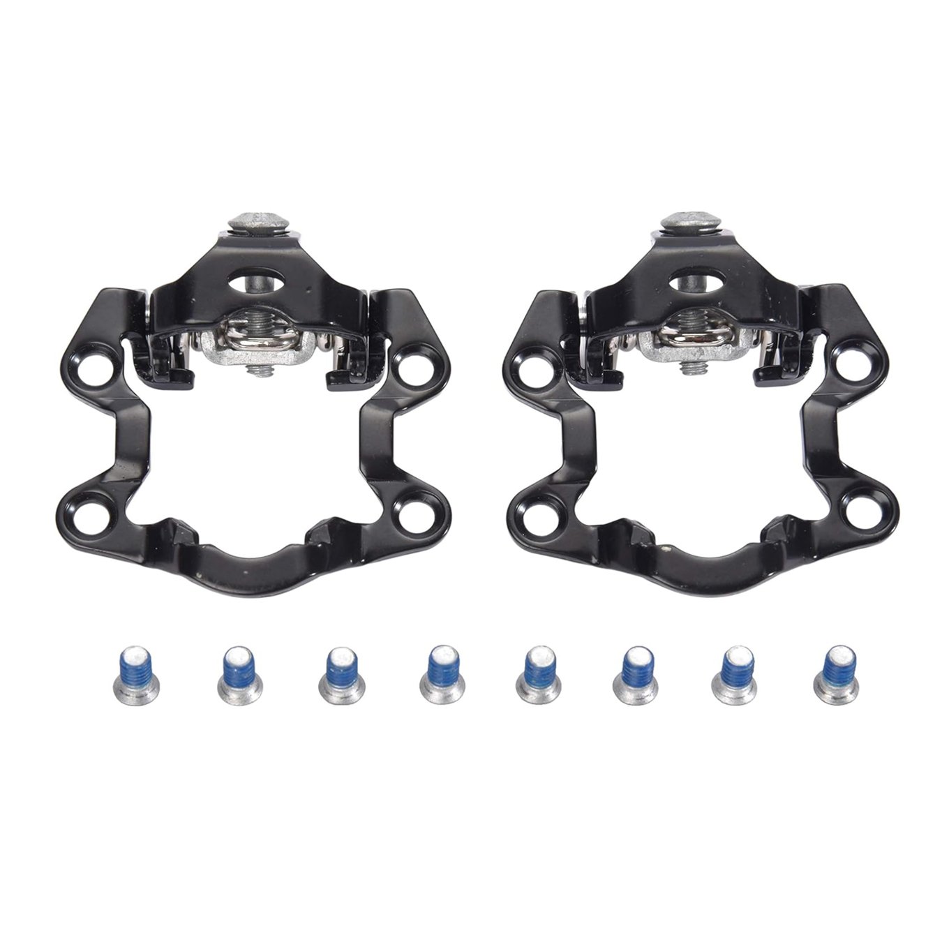 Black metal replacement cages and bolts for FUNN Mamba and Ripper pedals, durable repair kit for clipless mountain bike pedals