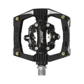 Funn mountain bike components - Ripper Clipless Pedals Black in a white background.