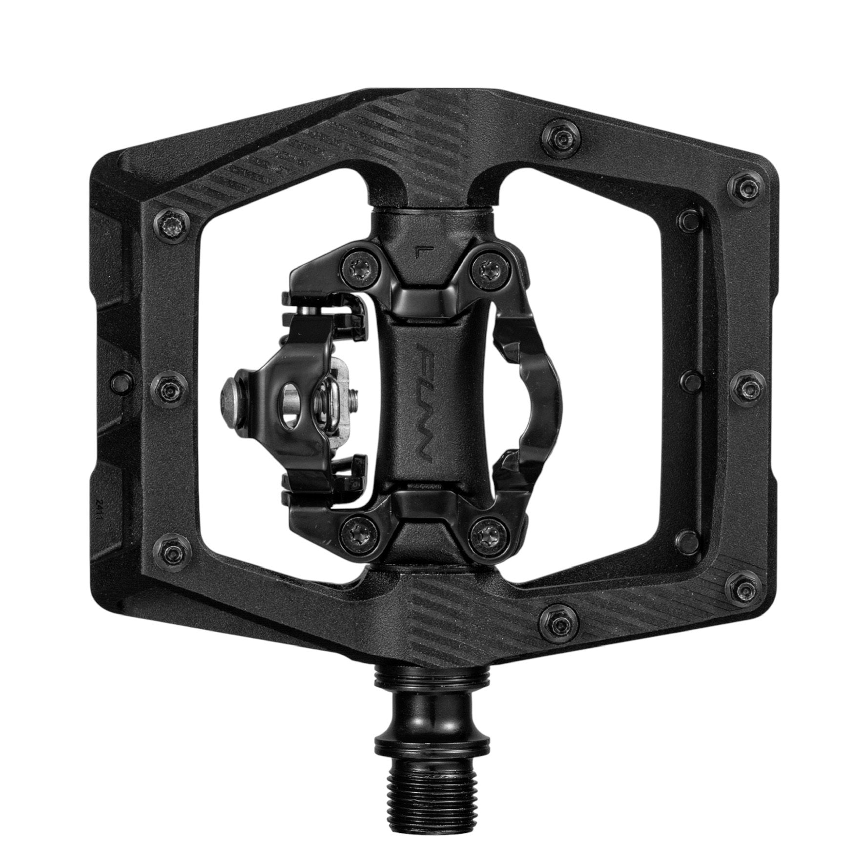 FUNN Ripper2 MTB Clip-In Pedals, black alloy platform with single side clip mechanism for secure mountain bike control