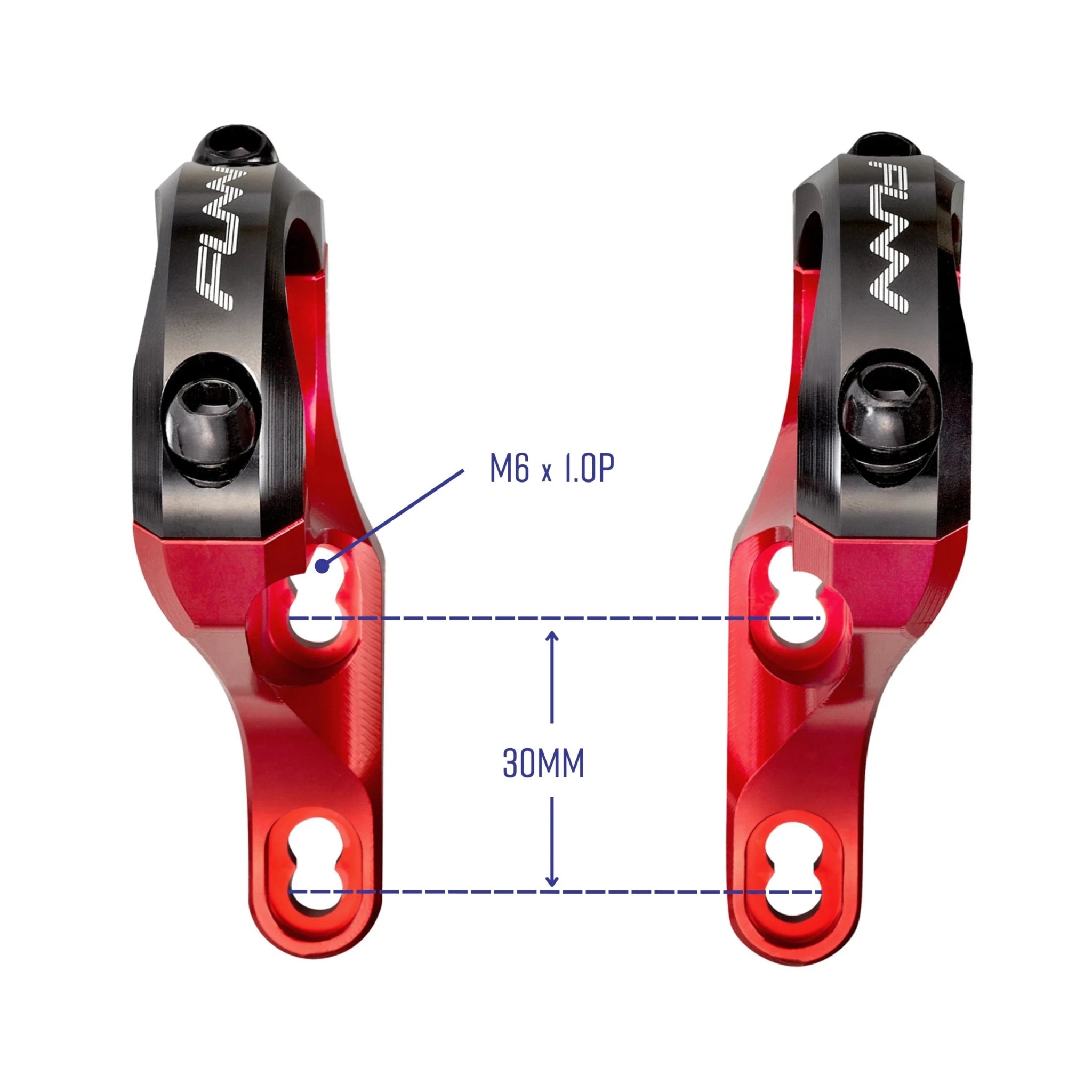 Funn mountain bike components - RSX Direct Mount Stem 31.8mm Black 20mm in a white background.