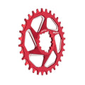 Funn mountain bike components - Solo DX Narrow - Wide Chainring Red 3mm (Boost) 32T in a white background.