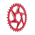 Funn mountain bike components - Solo DX Narrow - Wide Chainring Red 3mm (Boost) 34T in a white background.