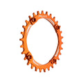 Funn mountain bike components - Solo Narrow - Wide Chainring Orange 30T in a white background.