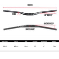 Funn mountain bike components - Speedrun Junior Handlebar Black in a white background.