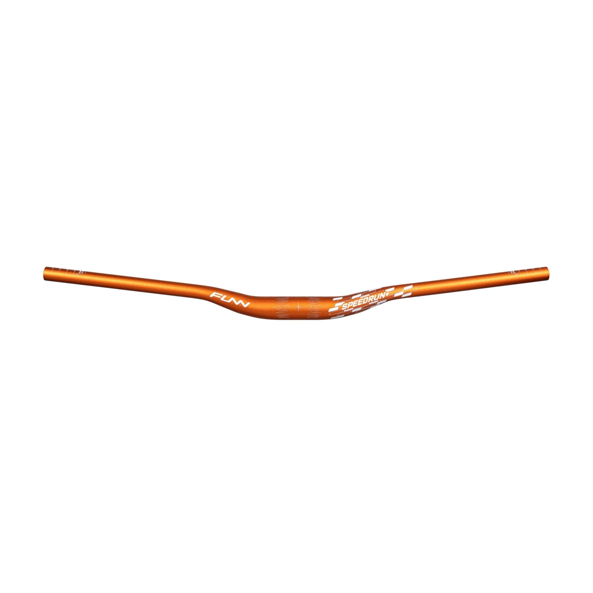 FUNN Speedrun Junior Handlebar, orange alloy riser bar for kids’ mountain bikes, lightweight and durable steering control