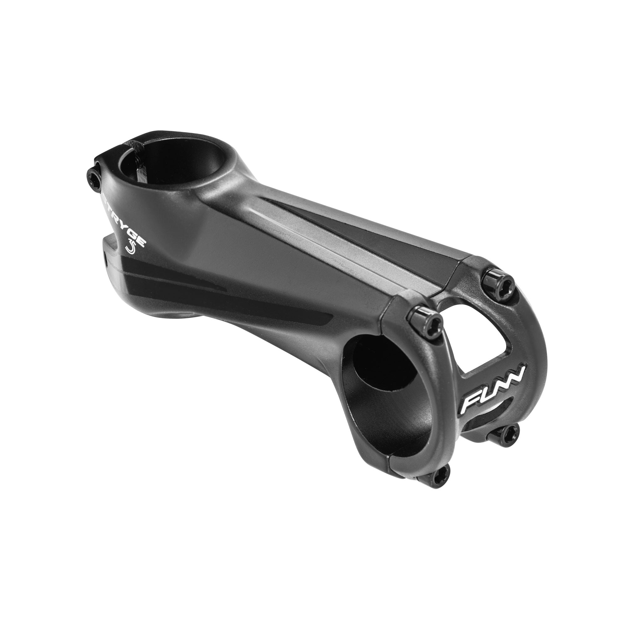 FUNN Stryge Drop Stem, black alloy 35mm clamp, 100mm length, aerodynamic shape for sleek road and MTB cockpit setups