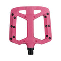 Funn mountain bike components - Taipan Flat Pedals Pink in a white background.