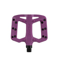 Funn mountain bike components - Taipan S Flat Pedals Purple in a white background.