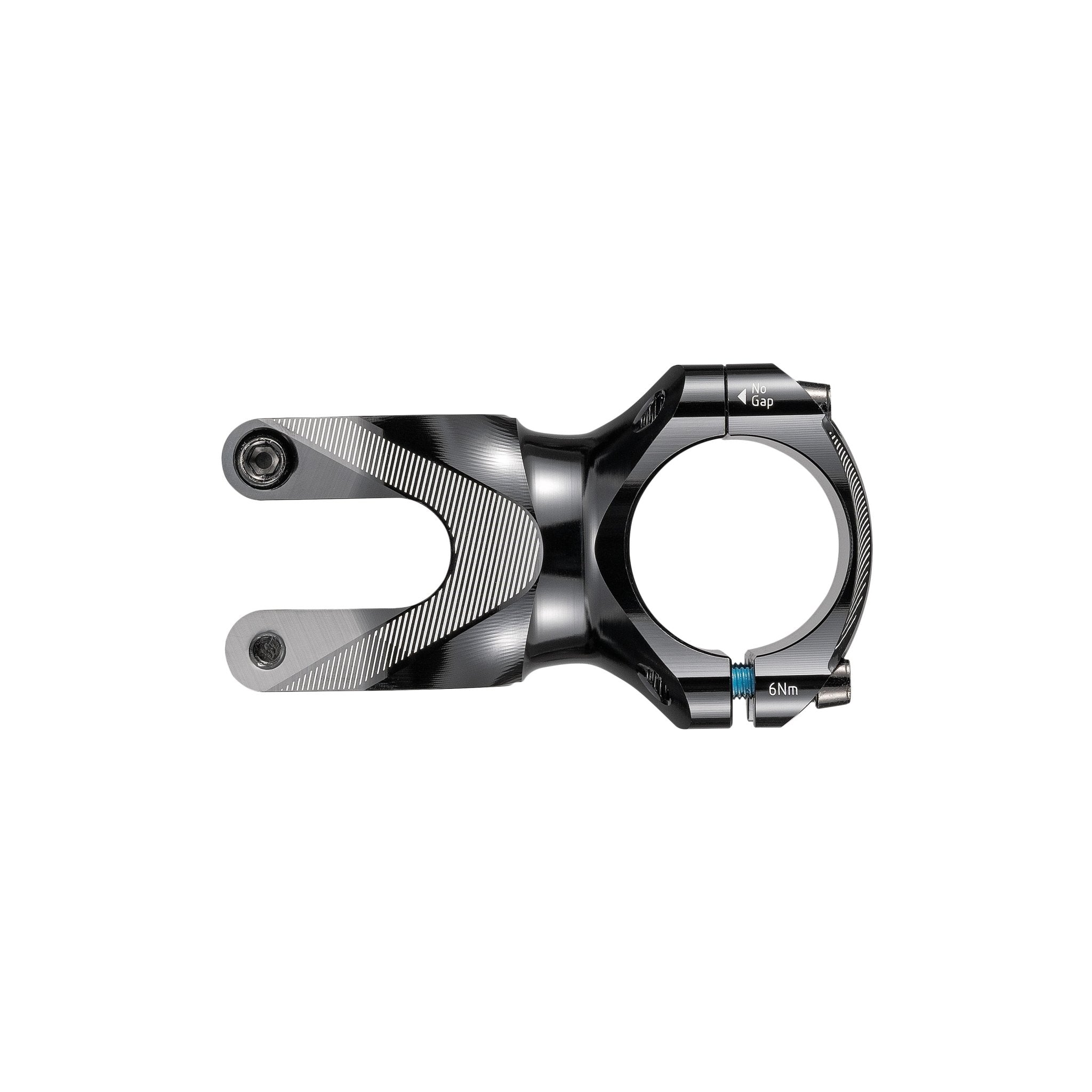 FUNN Tron Stem 40mm, black CNC alloy bike stem with sleek split-clamp design for secure handlebar mounting