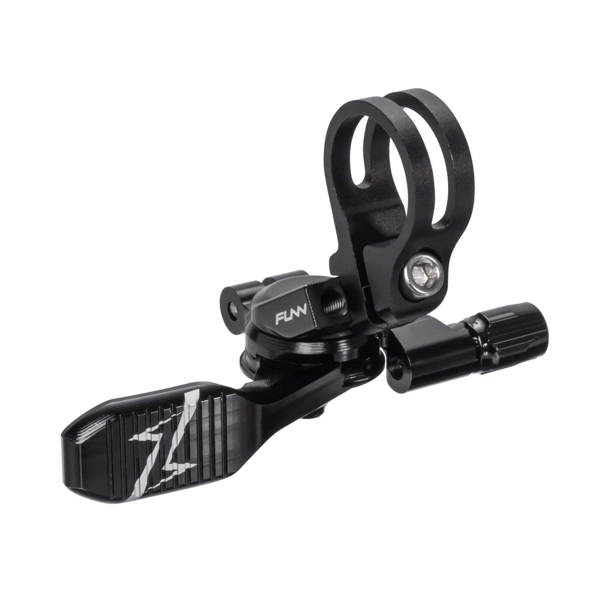Black FUNN UpDown Dropper Lever, CNC alloy handlebar remote with textured thumb paddle for dropper seatpost control