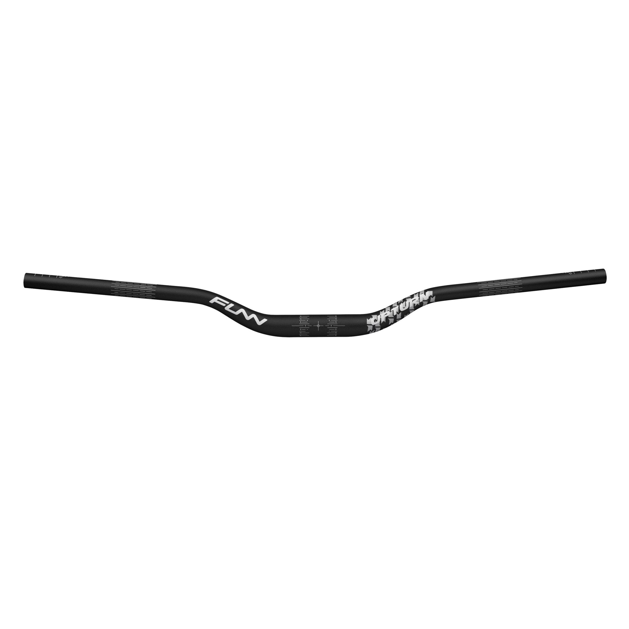 Black FUNN Upturn High Riser Handlebar, lightweight aluminum MTB bar with high rise and slight backsweep for control and comfort