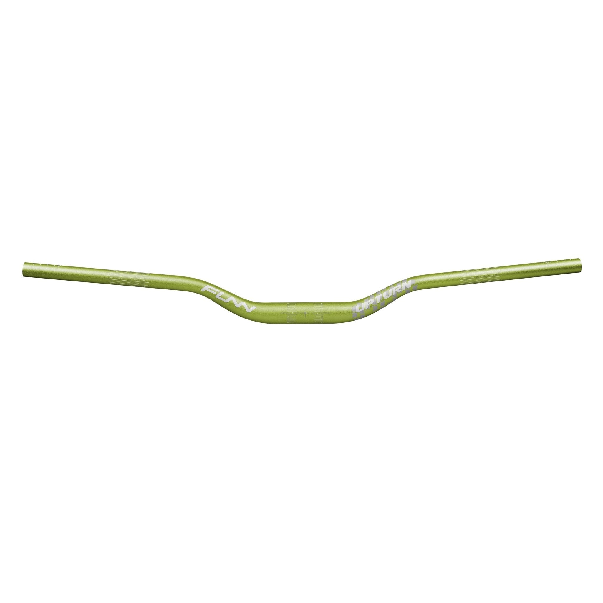 Green FUNN Upturn High Riser Handlebar, aluminum MTB bar with swept-back rise for comfortable, stable mountain bike control