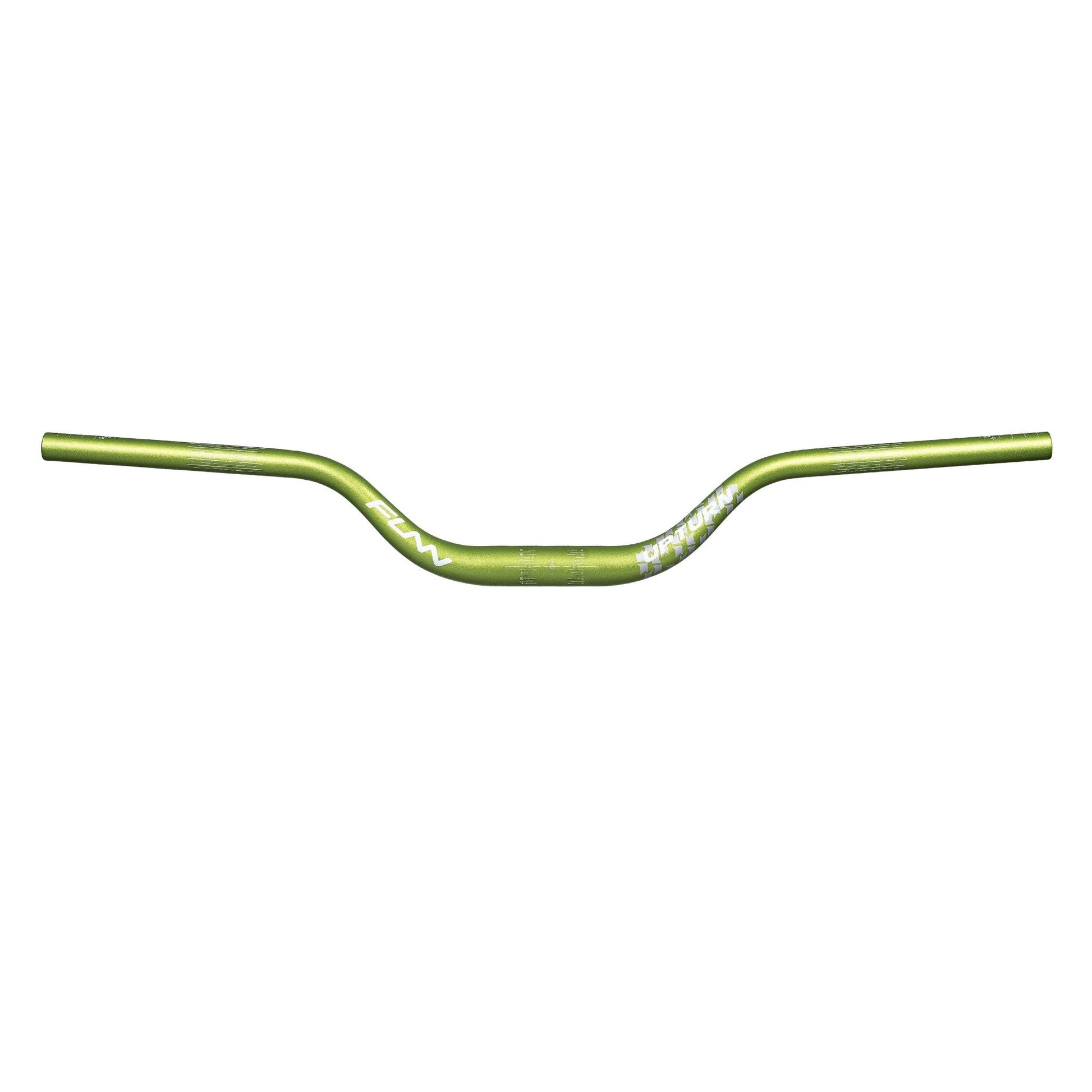 Funn mountain bike components - Upturn High Riser Handlebar Green 75mm in a white background.