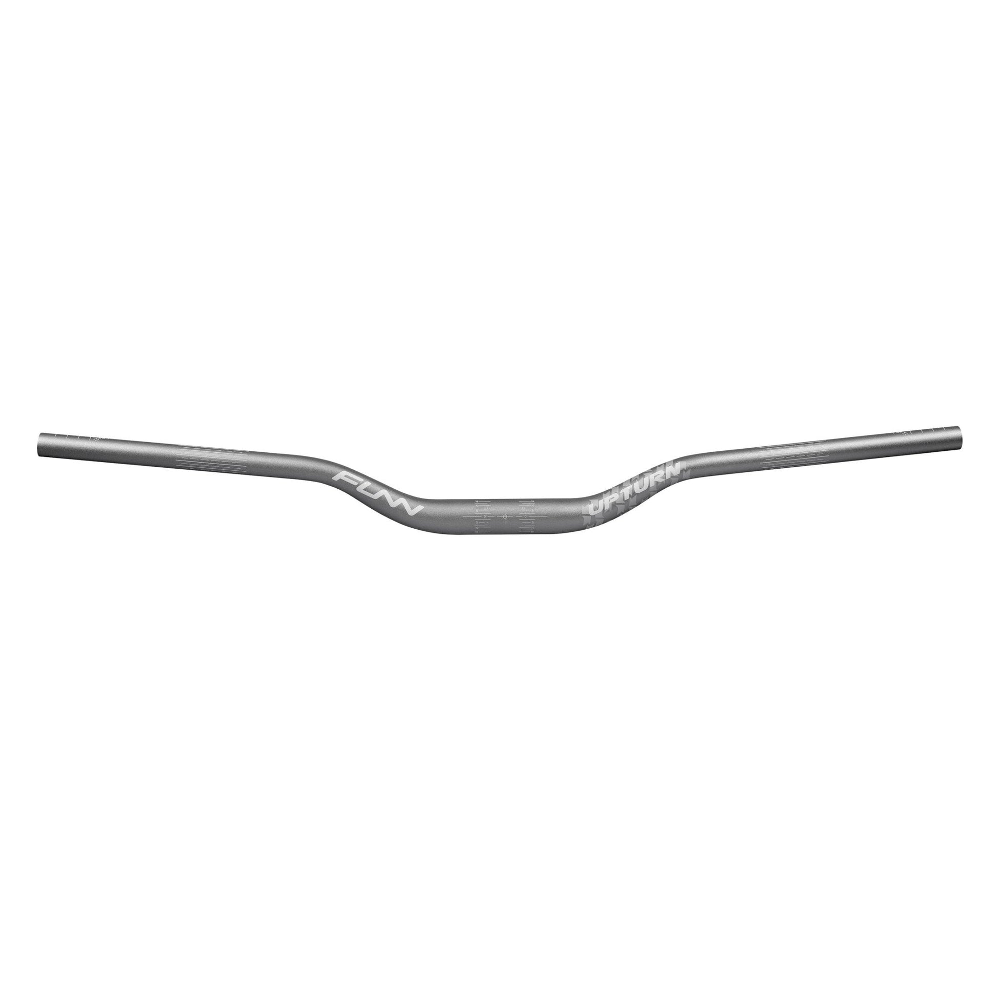 Funn mountain bike components - Upturn High Riser Handlebar Grey 40mm in a white background.