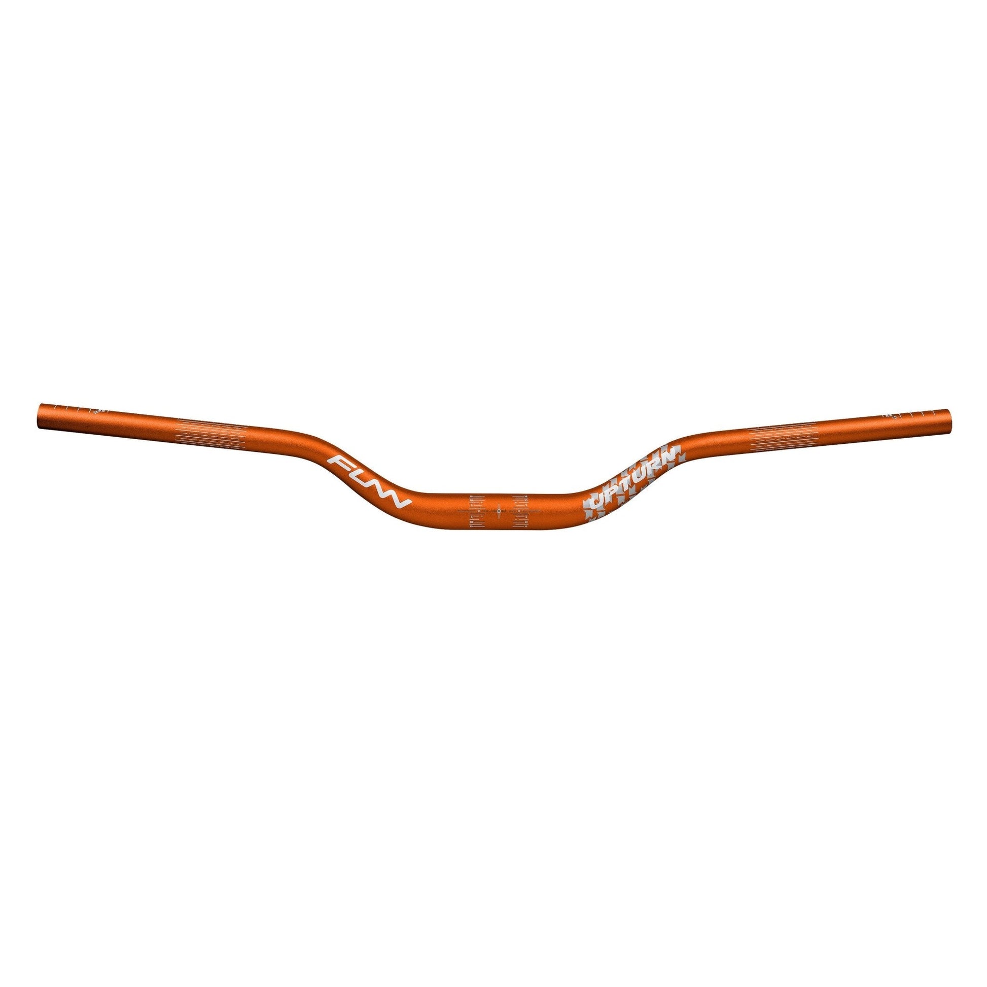 Funn mountain bike components - Upturn High Riser Handlebar Orange 55mm in a white background.