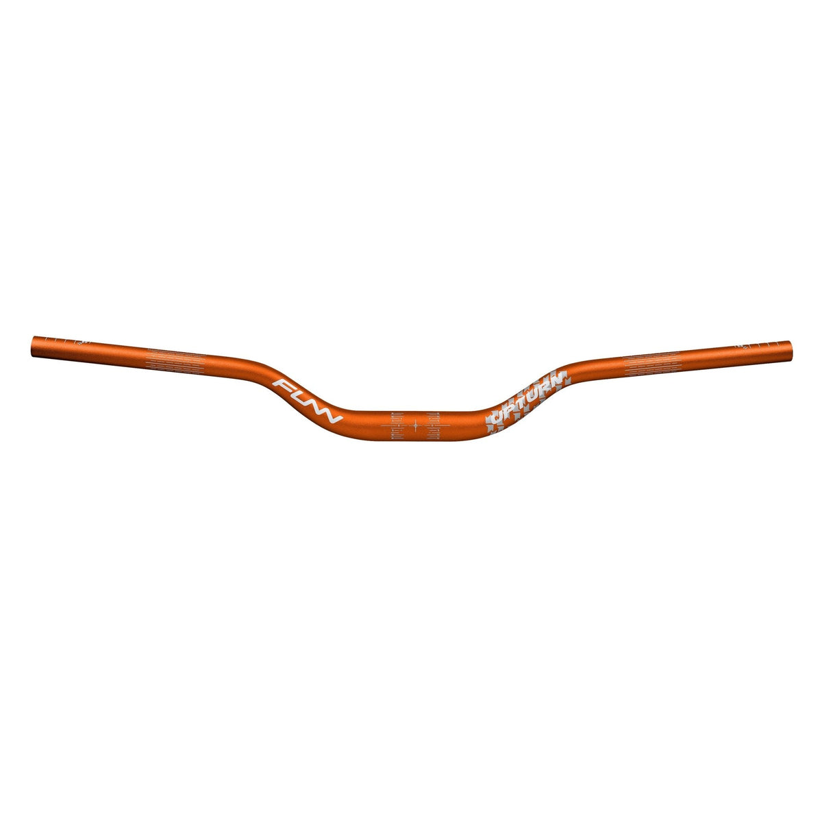 Orange FUNN Upturn High Riser Handlebar, alloy mountain bike bar with wide sweep and rise for better control and comfort
