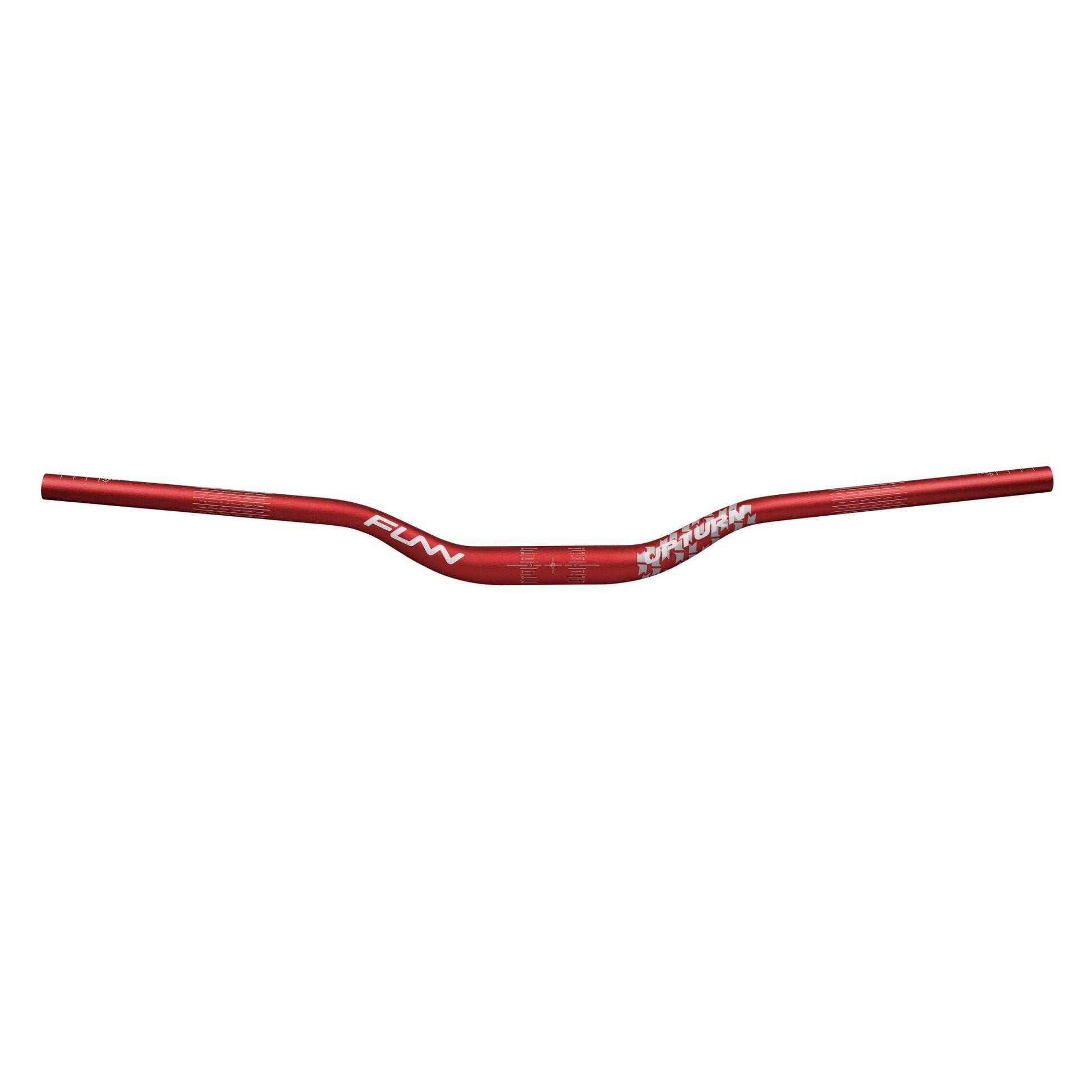 Funn mountain bike components - Upturn High Riser Handlebar Red 40mm in a white background.