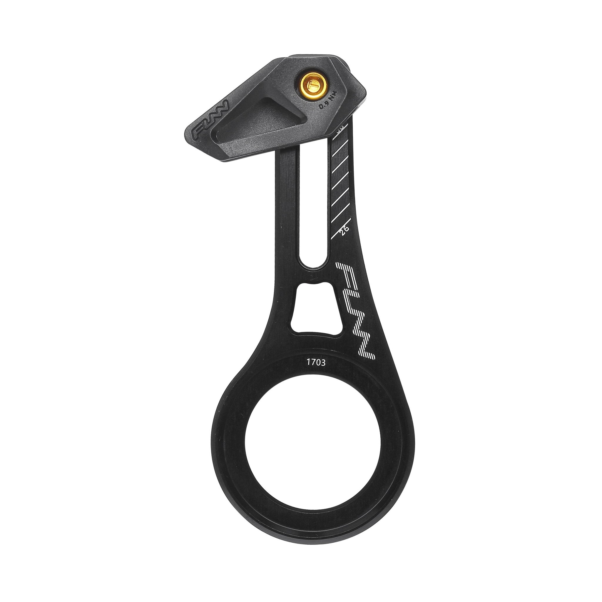 FUNN Zippa Lite BSA Chain Guide, black alloy guide that mounts seamlessly with threaded BSA BB cups for a secure chain fit