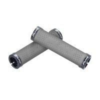 a pair of gray Funn Combat II double clamp lock-on bike Grips