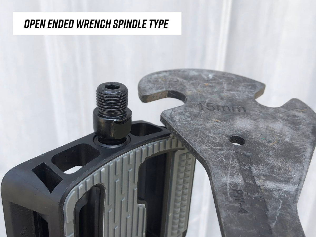 Open ended wrench spindle type