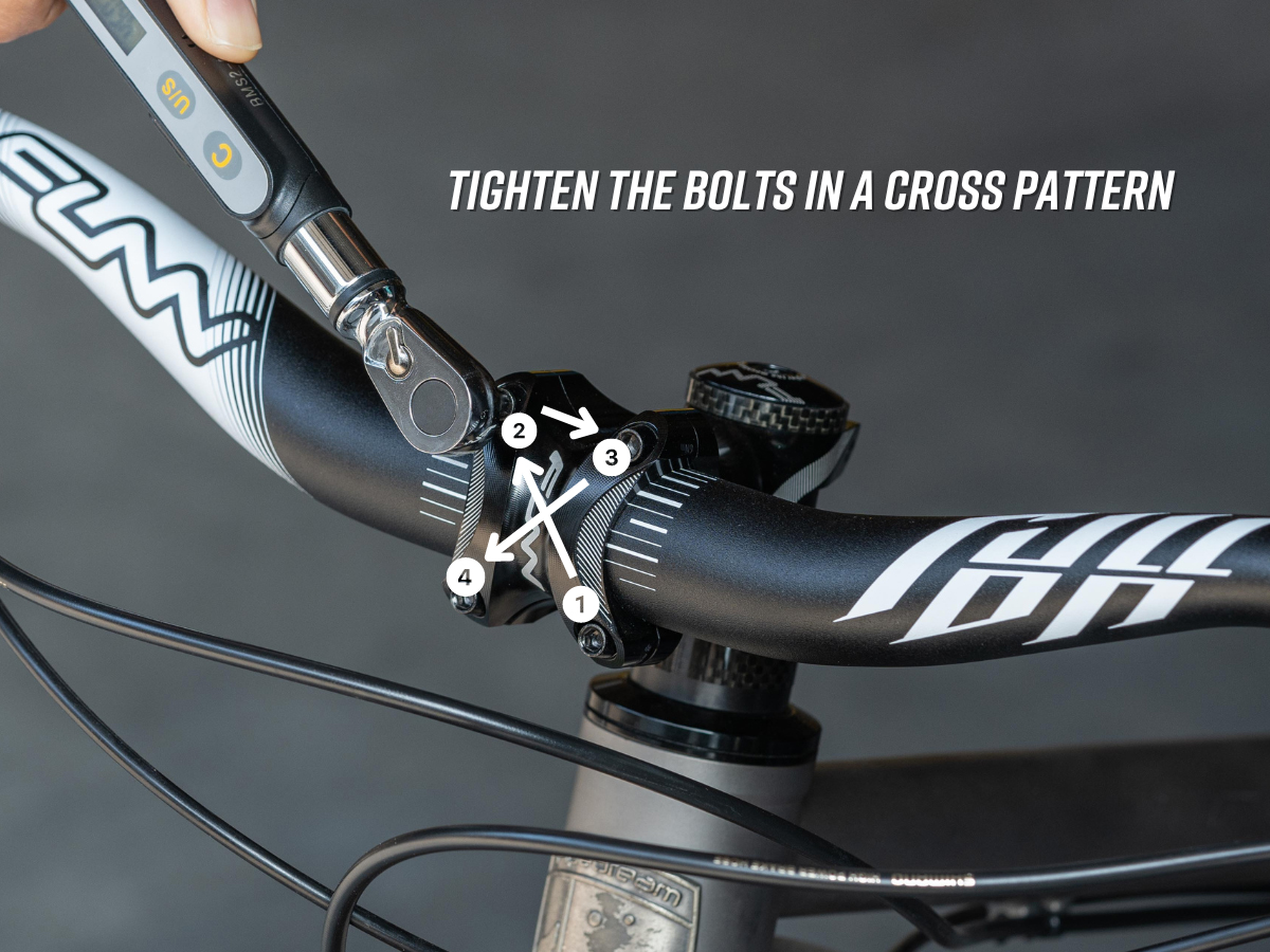 Tighten the bolts in a cross pattern.