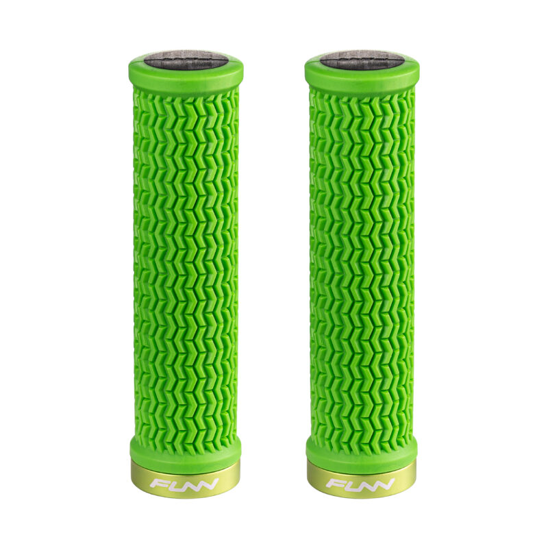 A pair of Holeshot MTB grips on a white background.