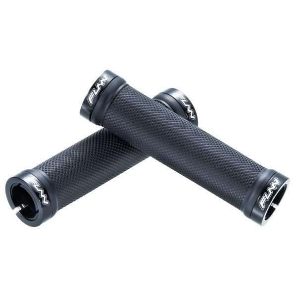 a pair of black Funn Combat double clamp lock-on bike Grips