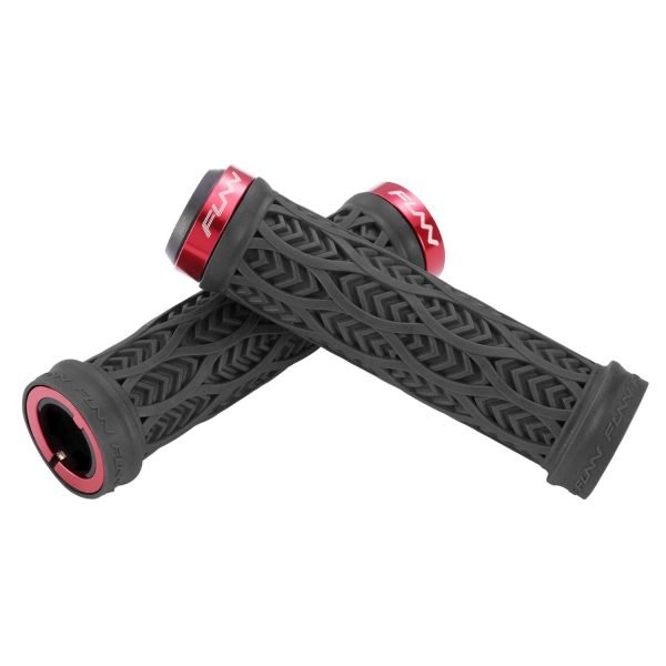 a pair of black Funn Combat III double clamp lock-on bike Grips