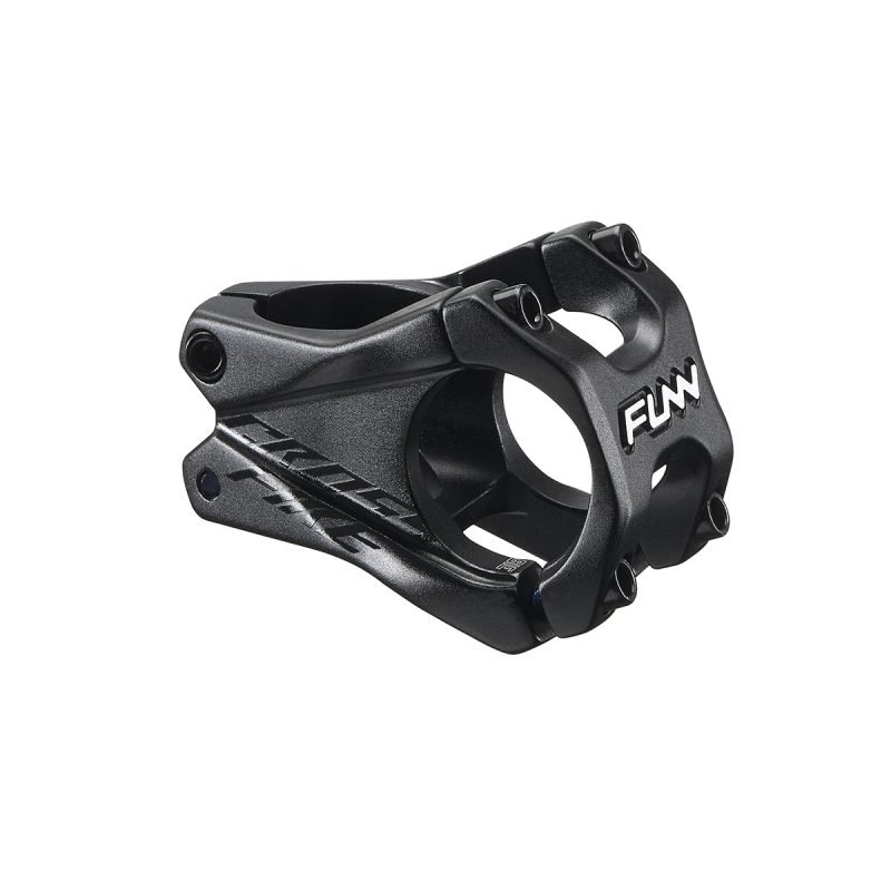 a black Funn Crossfire bike stem with 31.8mm bar clamp size and 35mm length.