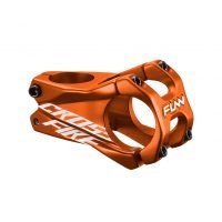an orange Crossfire bike stem with 31.8mm bar clamp size and 50mm length.