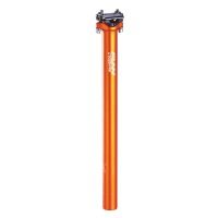 an orange Crossfire bicycle Seatpost on a white background.