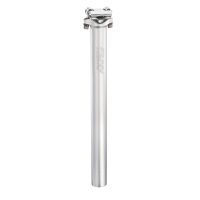 a silver Crossfire bicycle Seatpost on a white background.