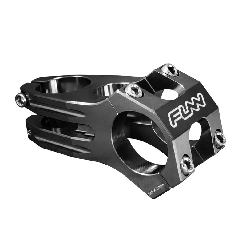 a black funnduro bicycle stem with 31.8mm bar clamp size and 60mm length.