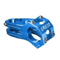 a blue funnduro bicycle stem with 31.8mm bar clamp size and 60mm length.