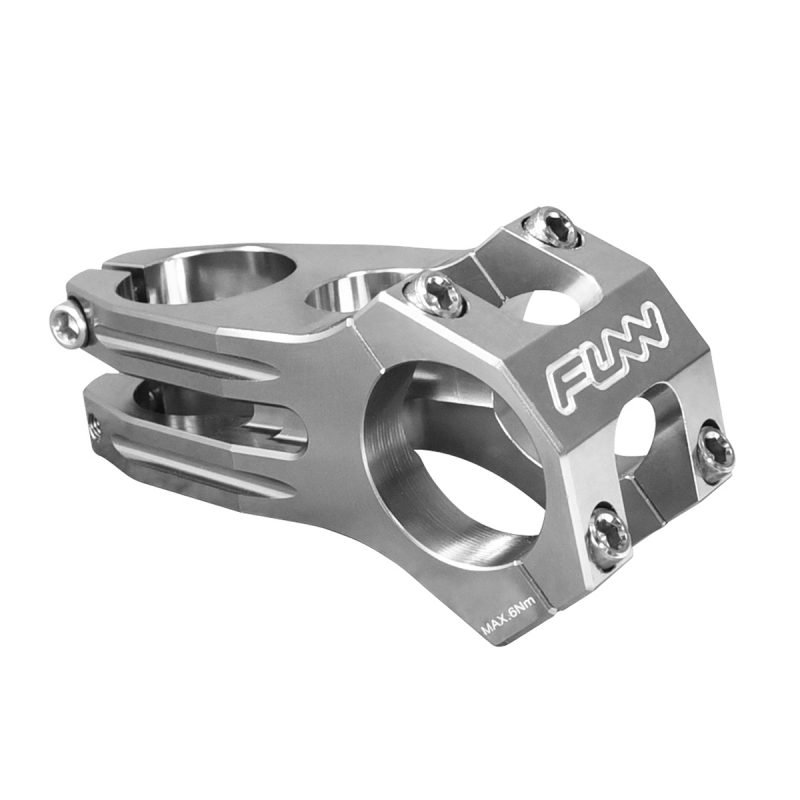 a gray funnduro bicycle stem with 31.8mm bar clamp size and 60mm length.