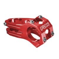 a red funnduro bicycle stem with 31.8mm bar clamp size and 60mm length.