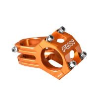 an orange funnduro bicycle stem with 35mm bar clamp size and 45mm length.