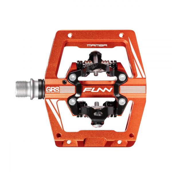 funn mamba s double sided clipless pedals orange 02