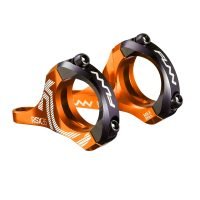 a pair of orange RSX bicycle direct mount stems with 35mm bar clamp size and 20mm rise.