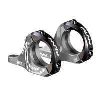 a pair of gray RSX bicycle direct mount stems with 35mm bar clamp size and 30mm rise.