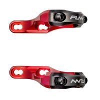 A pair of red RSX Direct Mount Stem on a white background.