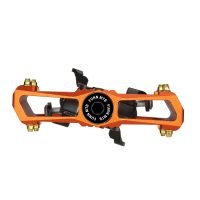 an orange Ripper clipless pedal side