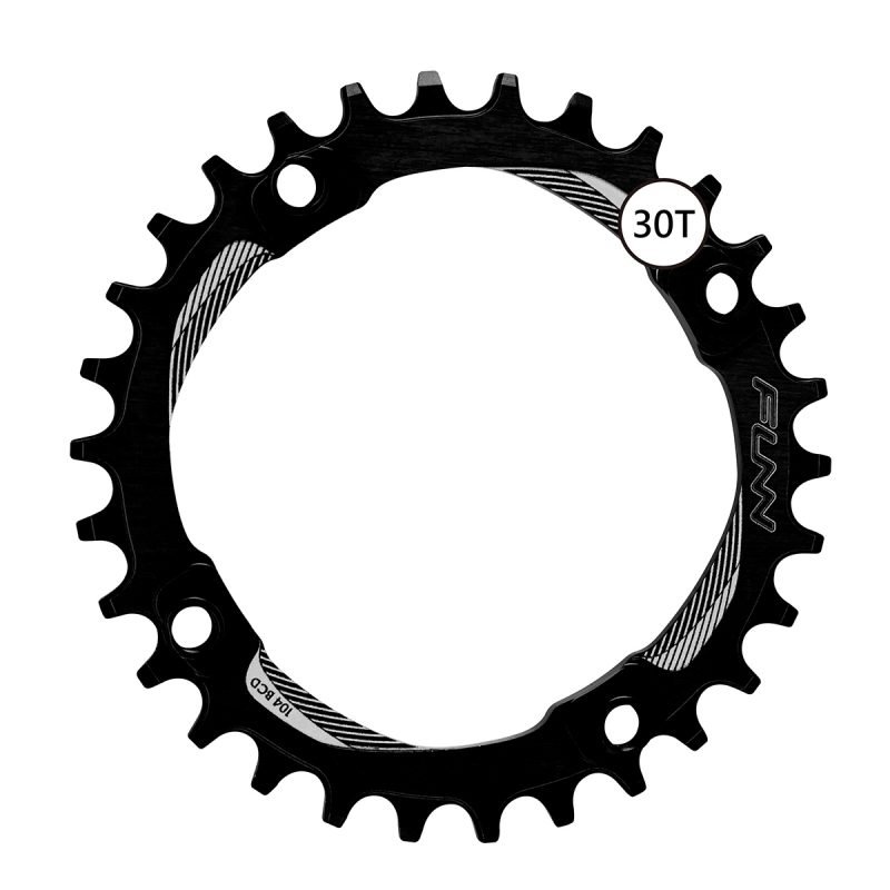 an image of a Solo Narrow-Wide chainring in black color on a white background.