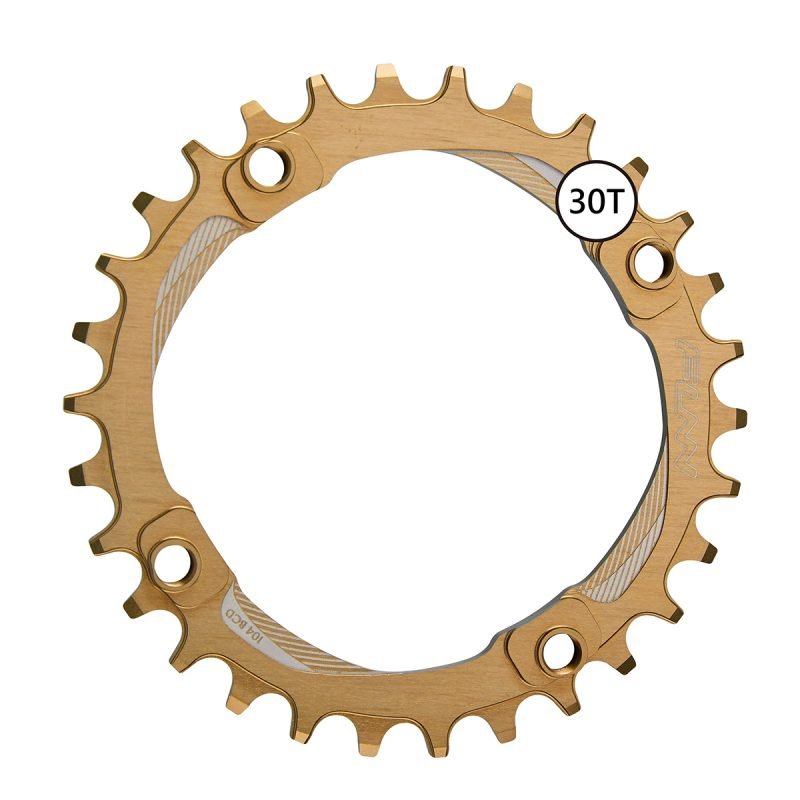 an image of a Solo Narrow-Wide chainring in whisky color on a white background.